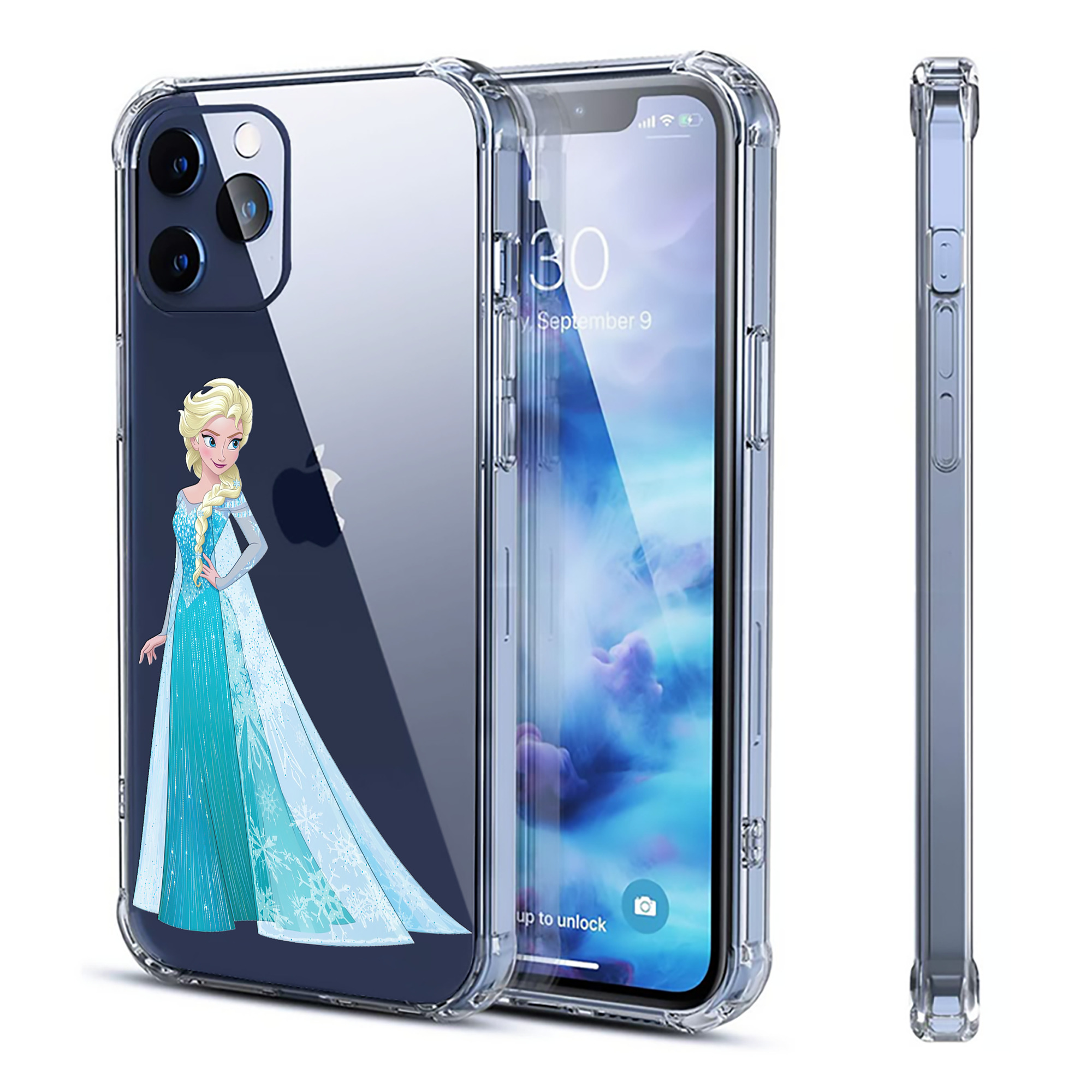 （画像用） アナと雪の女王 アンナ エルサ Frozen Anna Elsa 【iPhone 12シリーズ対応】透明スマホケース（クリアソフトケース）